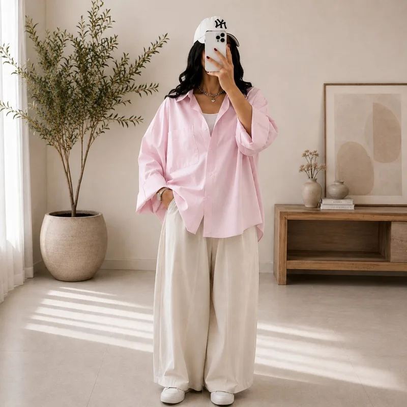 قميص نسائي Oversize بألوان متعددة ✨ product image