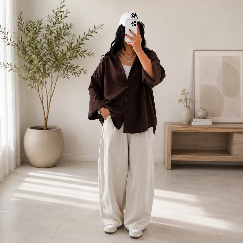 قميص نسائي Oversize بألوان متعددة ✨ product image