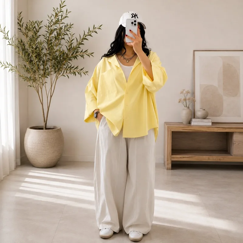 قميص نسائي Oversize بألوان متعددة ✨ product image
