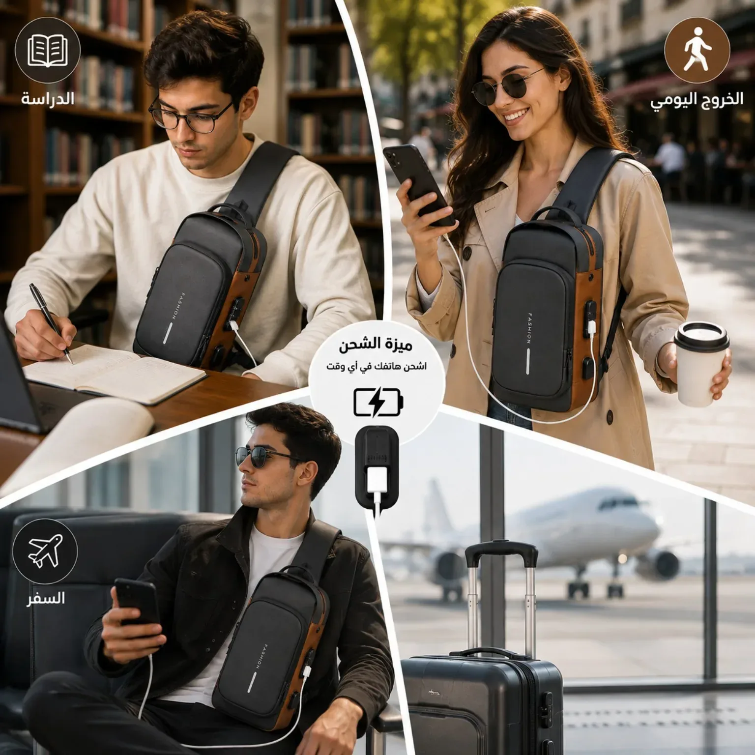 متعددة الألوان مناسبة للمدرسة، العمل، السفر، المناسبات، التسوق والخروج اليومي product image