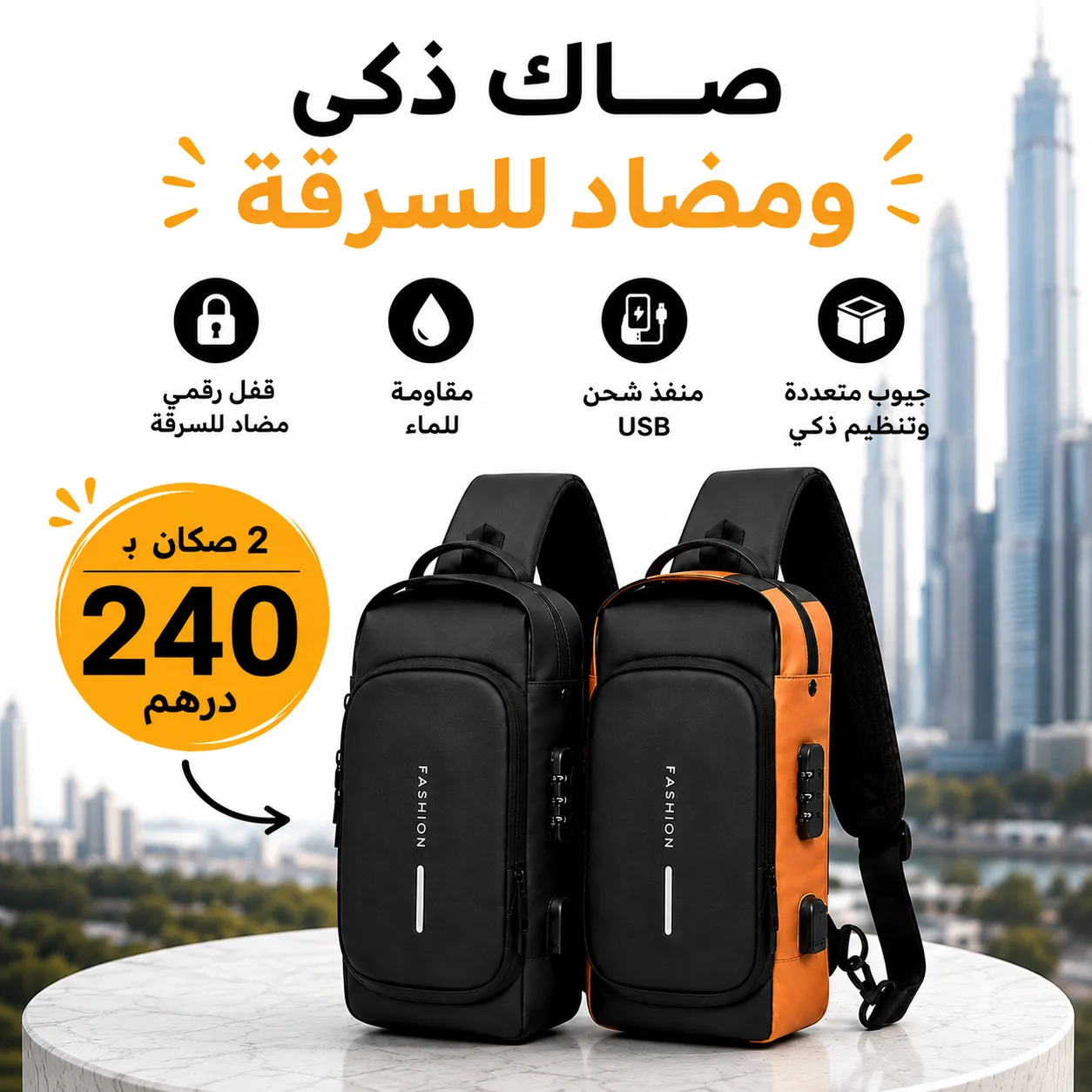 مضاد للسرقة بقفل ذكي ومنفذ  الشحن product image