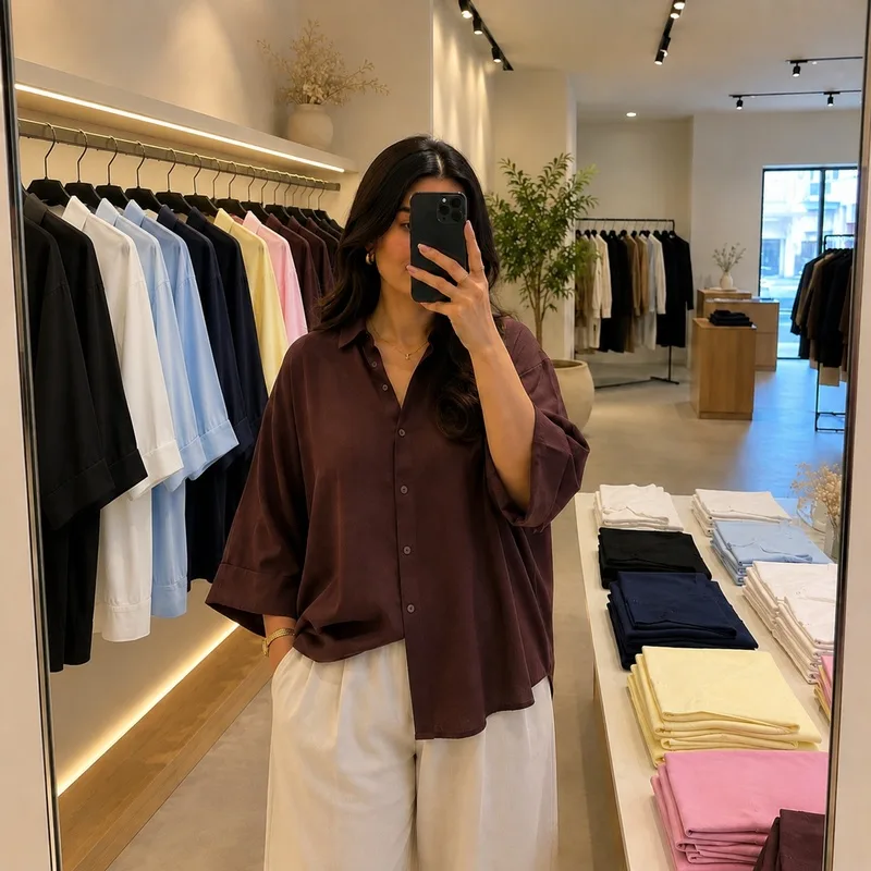قميص نسائي Oversize بألوان متعددة ✨ product image